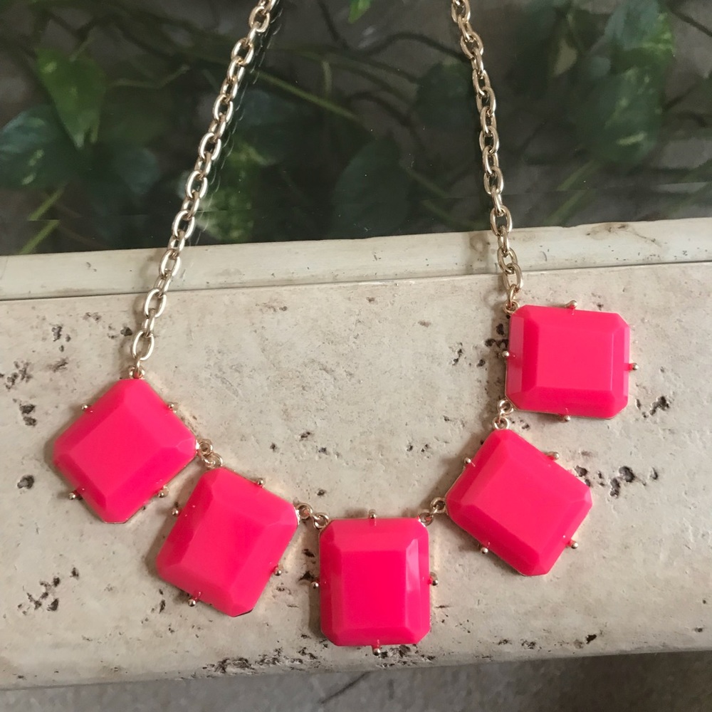 Pink statement necklace